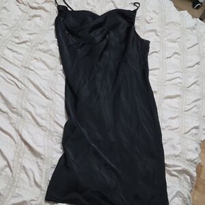 Divided Black Mini Dress